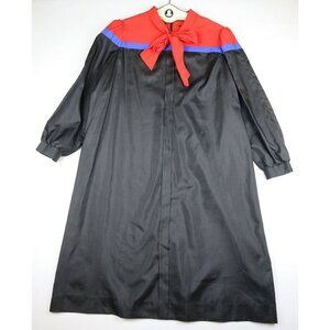 VINTAGE WOMEN'S BLACK & RED SHIFT DRESS - AMY ADAMS - SIZE 20A